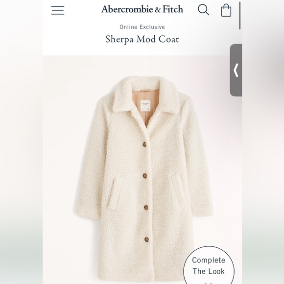 Abercrombie & Fitch Sherpa Mod Coat - Picture 1 of 4